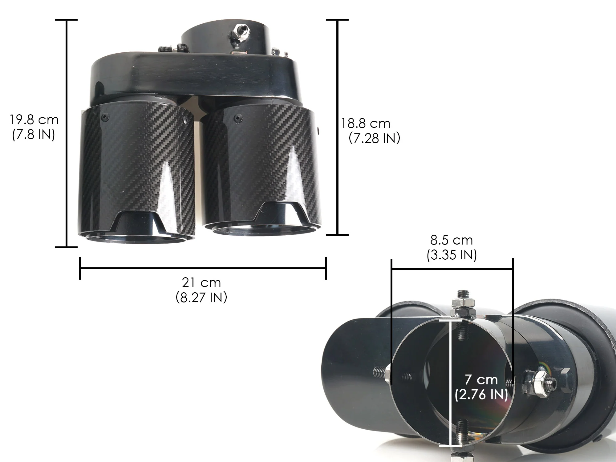 1 Pair L+R Carbon Fiber Exhaust Tip Replace For BMW G05 X5 G06 X6 G07 X7 2019-2026 40i M-Sport Only - Image 12