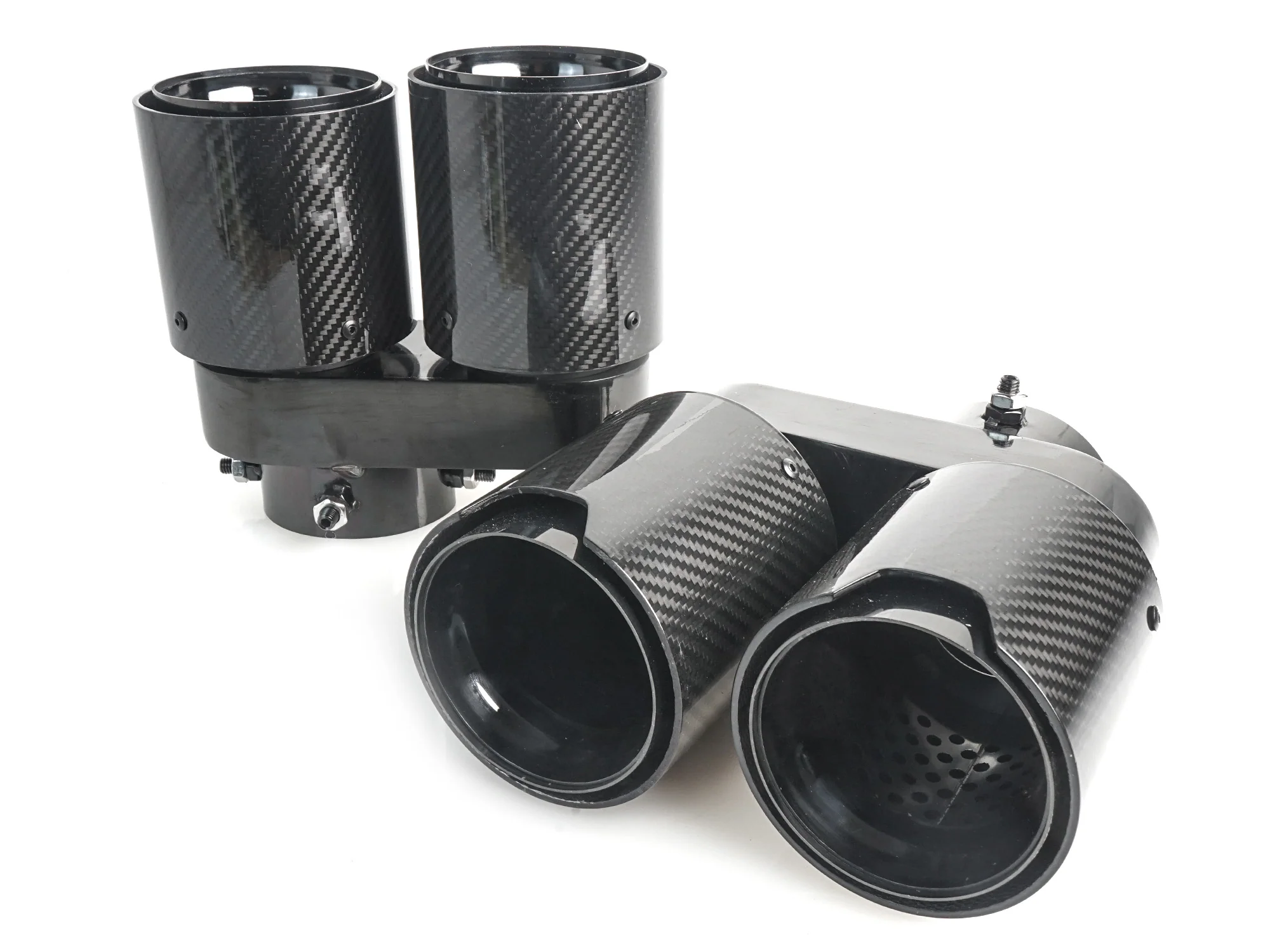 1 Pair L+R Carbon Fiber Exhaust Tip Replace For BMW G05 X5 G06 X6 G07 X7 2019-2026 40i M-Sport Only - Image 9