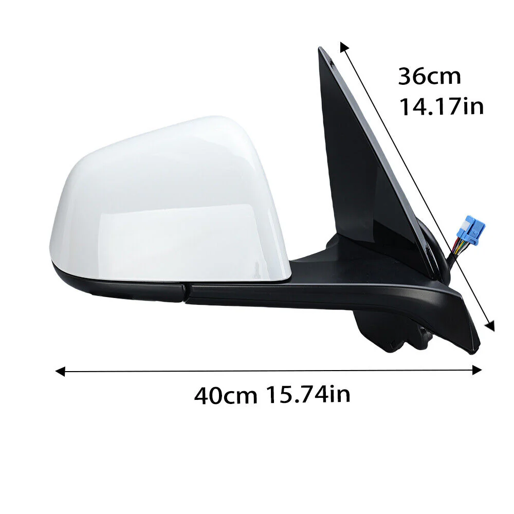 13Pin For Tesla 2020-2023 2024 Model Y White Right Side Mirror Power Fold Heated - Image 2