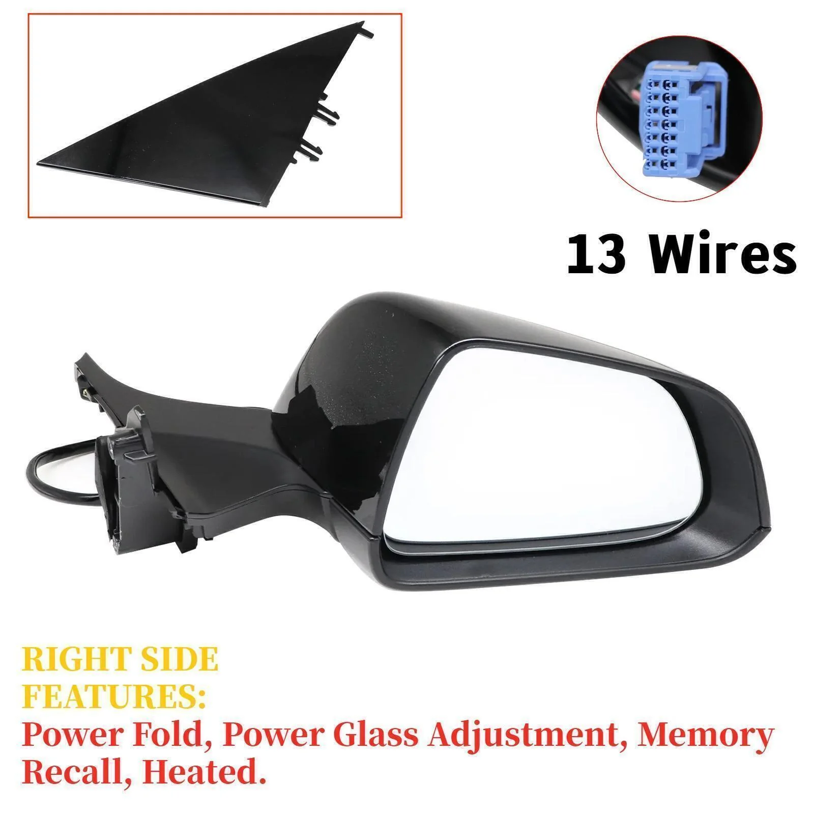13Pin Right Passenger Power Side Mirror Heated Memory Recall For Tesla Model 3 2017-2021-2023 - Image 2