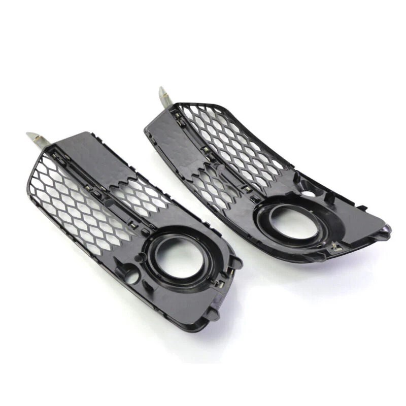 Pair L+R For Audi Q5 S-Line SQ5 2013-2017 Gloss Black Front Fog Light Lamp Grille Cover - Image 5