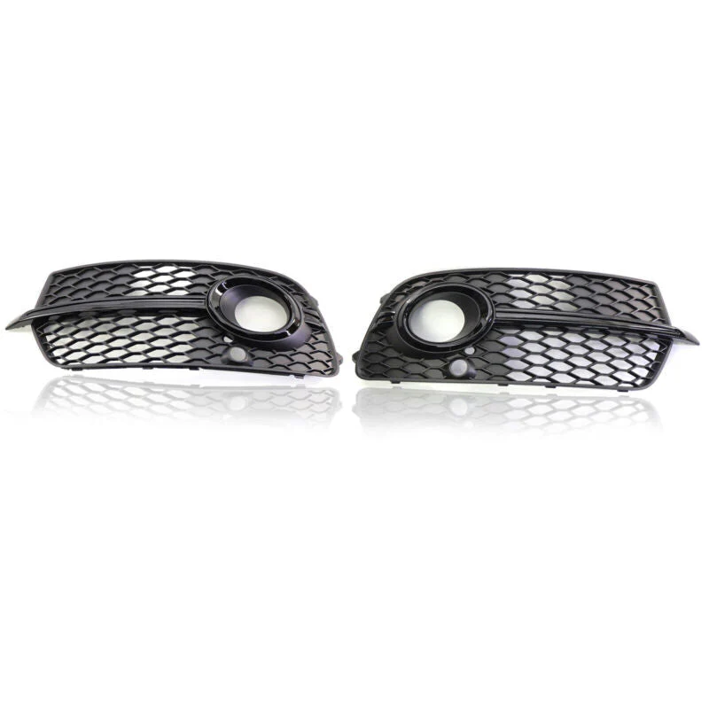 Pair L+R For Audi Q5 S-Line SQ5 2013-2017 Gloss Black Front Fog Light Lamp Grille Cover - Image 6