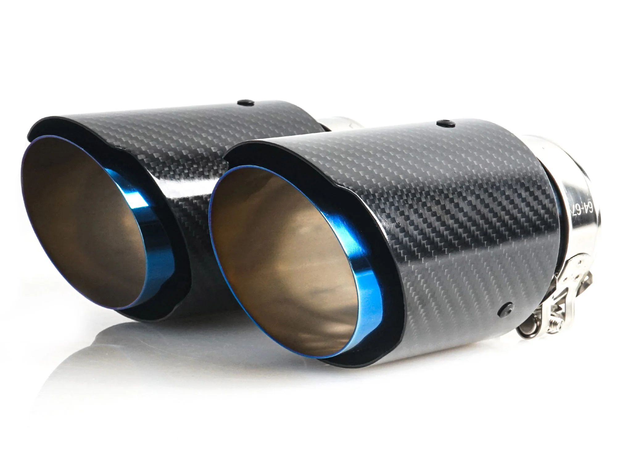 2pcs For Chevy Corvette C6 C7 C8 Carbon Fiber Stainless Exhaust Tip 2.5"to3.5"