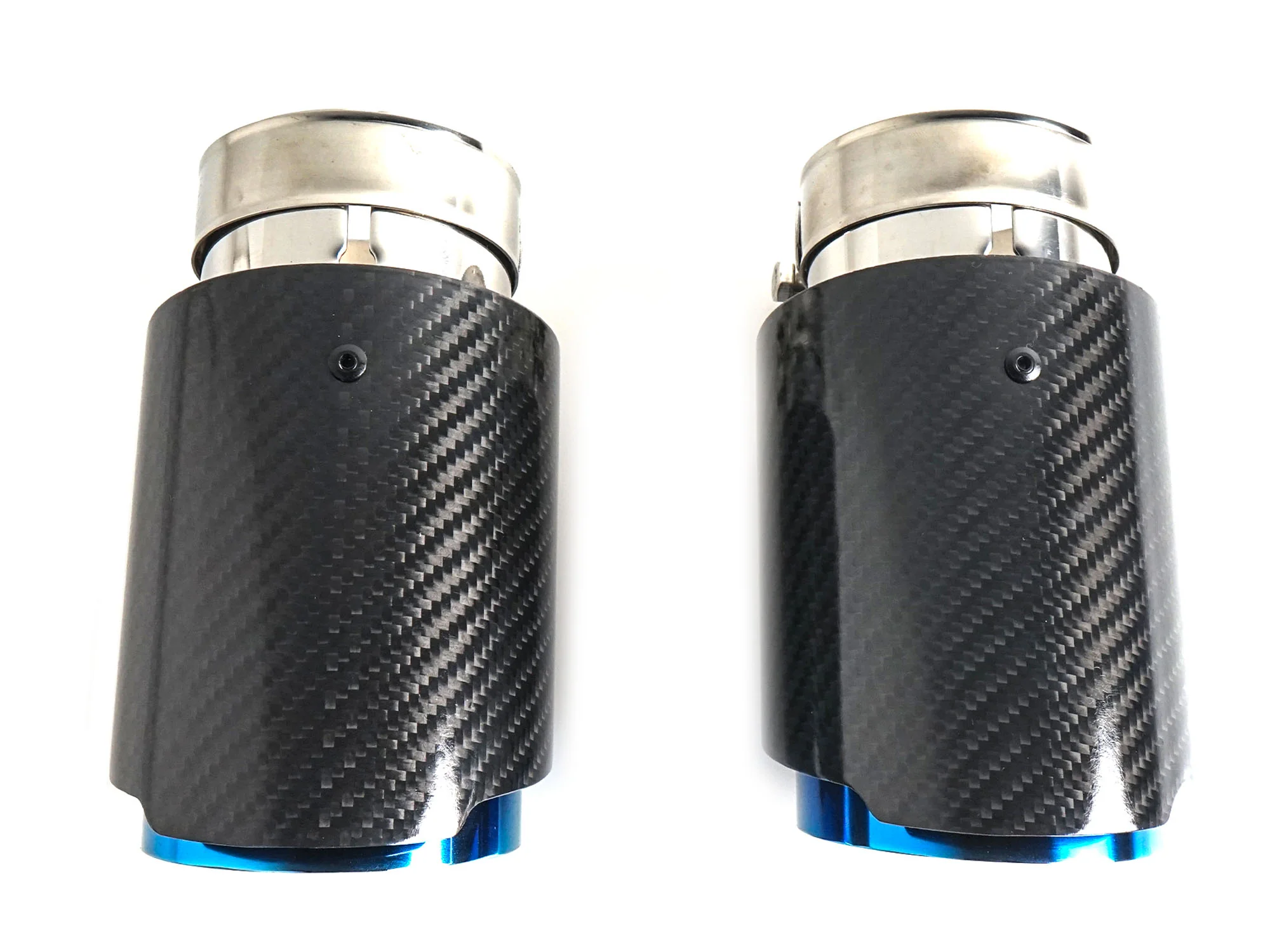 2pcs For Chevy Corvette C6 C7 C8 Carbon Fiber Stainless Exhaust Tip 2.5"to3.5" - Image 6