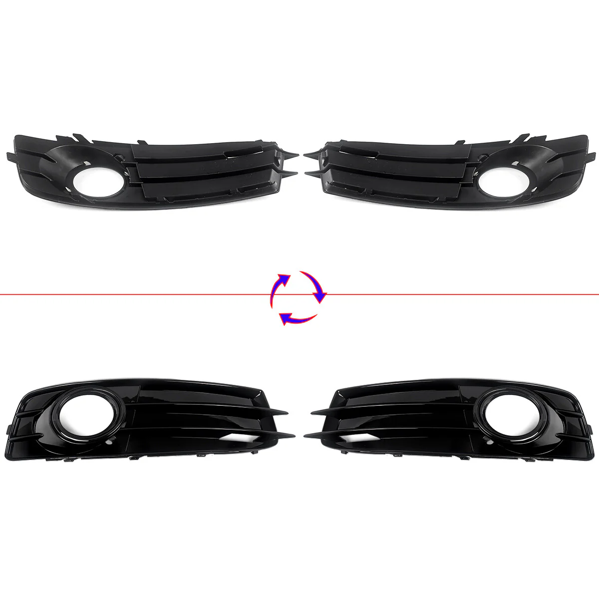2pcs Front Bumper Fog Light Grille Fog Lamp Cover For Audi A3 8P S-Line 2009-2012 - Image 10