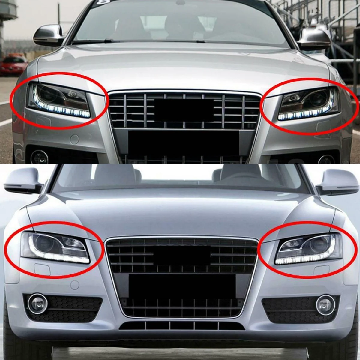 2pcs Front Headlight Headlamp Lens Cover Shell For Audi A5 S5 RS5 2008-2012 Left+Right - Image 2