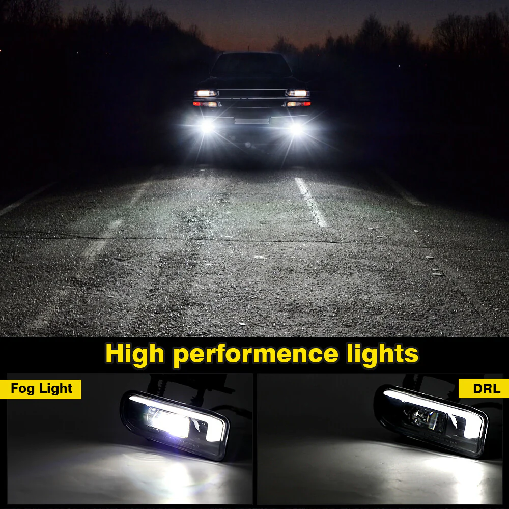 2pcs LED Fog Lights with DRL For 1999-2002 Chevy Silverado, 2000-2006 Suburban & Tahoe (Excludes Z71) - Image 6