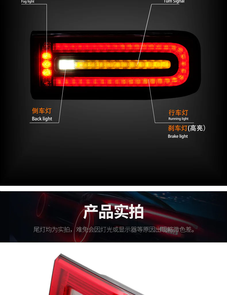 2PCS Left+Right For Mercedes W464 G500 G550 G63 2019-2023 Rear Tail Lights Taillights - Image 4
