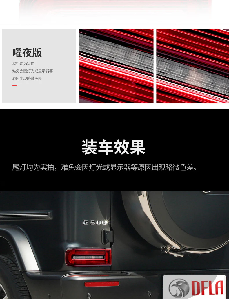 2PCS Left+Right For Mercedes W464 G500 G550 G63 2019-2023 Rear Tail Lights Taillights - Image 6