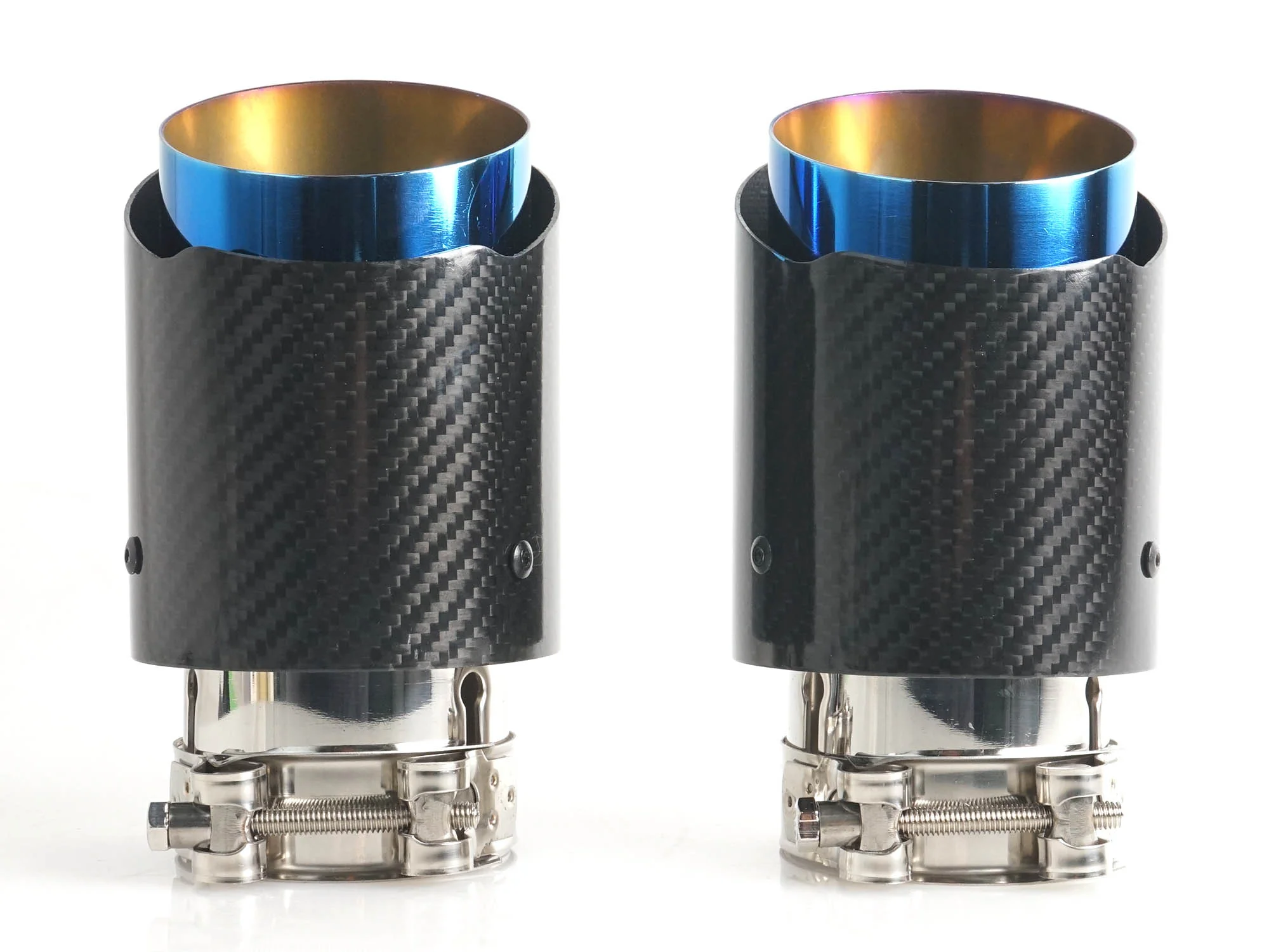 2PCS/Set 2.5" Inlet Exhaust Tip Tail Muffler Carbon Fiber For Z3 Z4 Roadster - Image 10