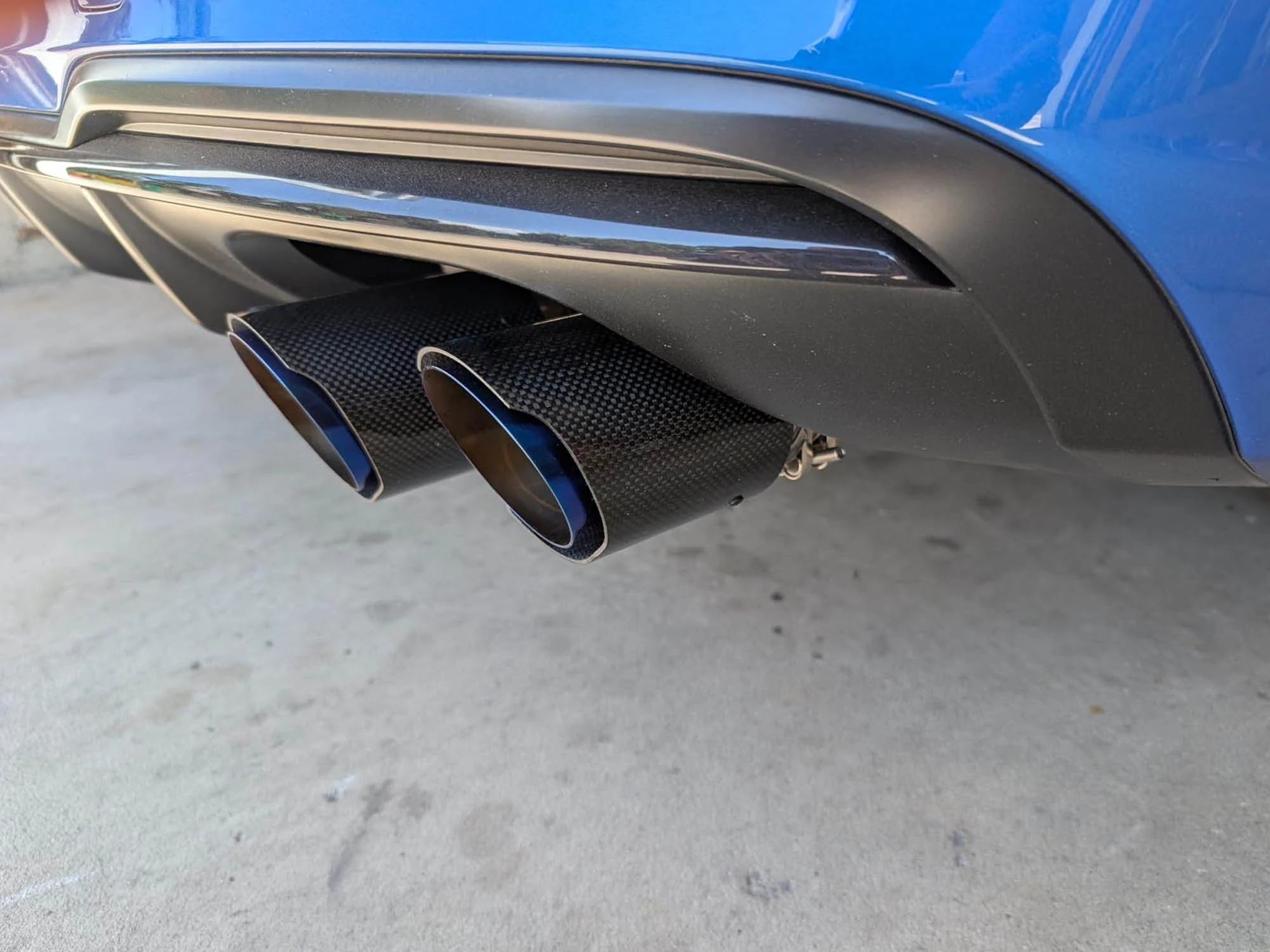 2PCS/Set 2.5" Inlet Exhaust Tip Tail Muffler Carbon Fiber For Z3 Z4 Roadster - Image 3