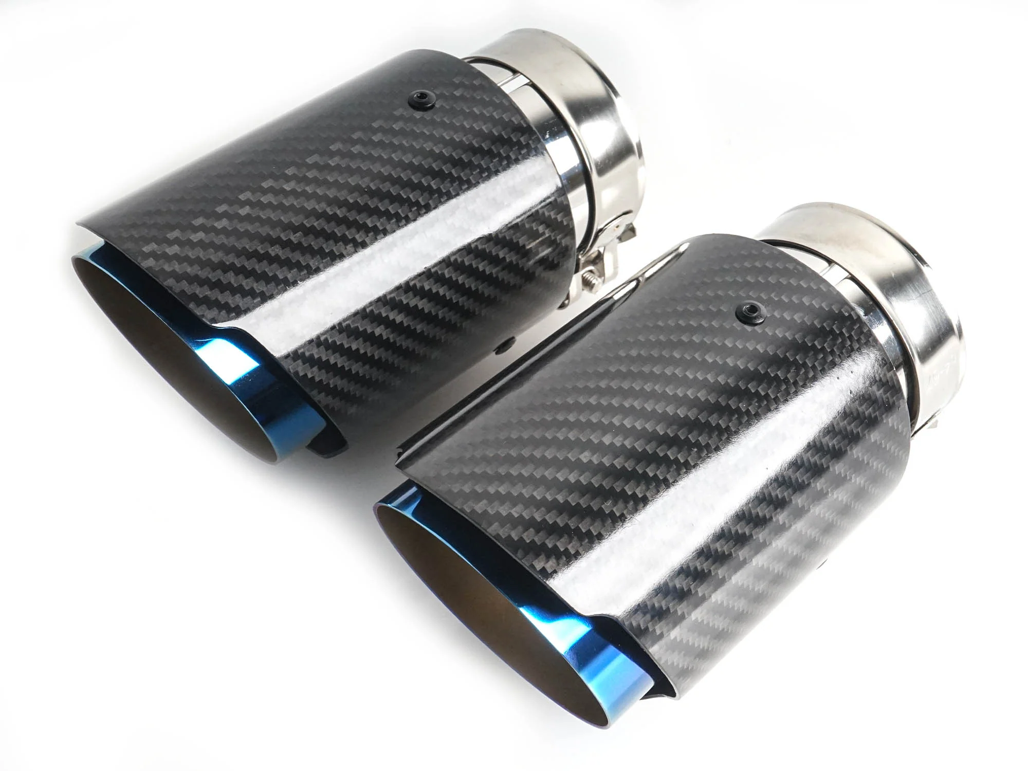 2PCS/Set 2.5" Inlet Exhaust Tip Tail Muffler Carbon Fiber For Z3 Z4 Roadster - Image 6