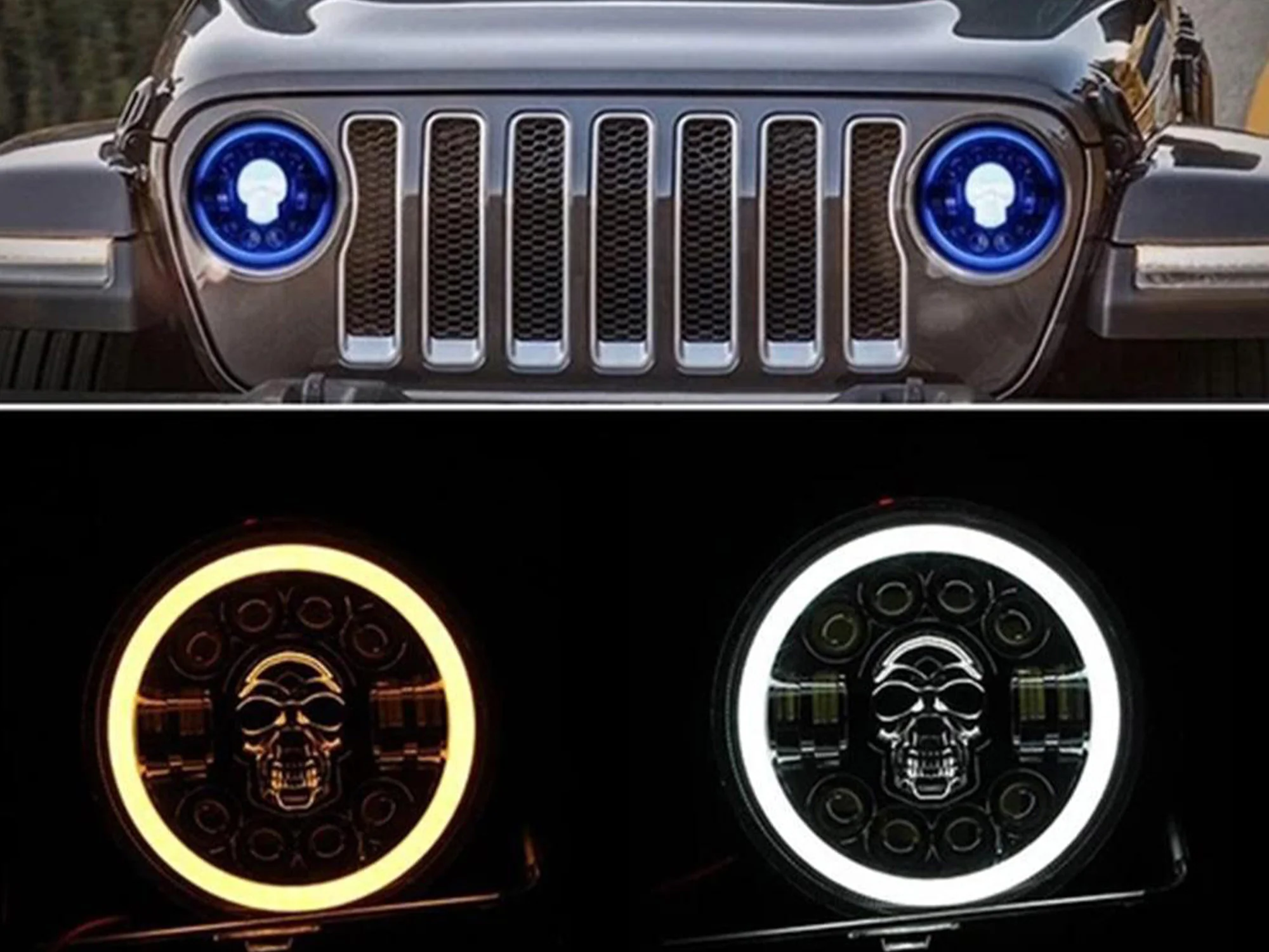 2pcs 7" RGB LED Headlights Halo Angel Eyes DRL for 90-97 Mazda Miata MX5 MX-5 - Image 2