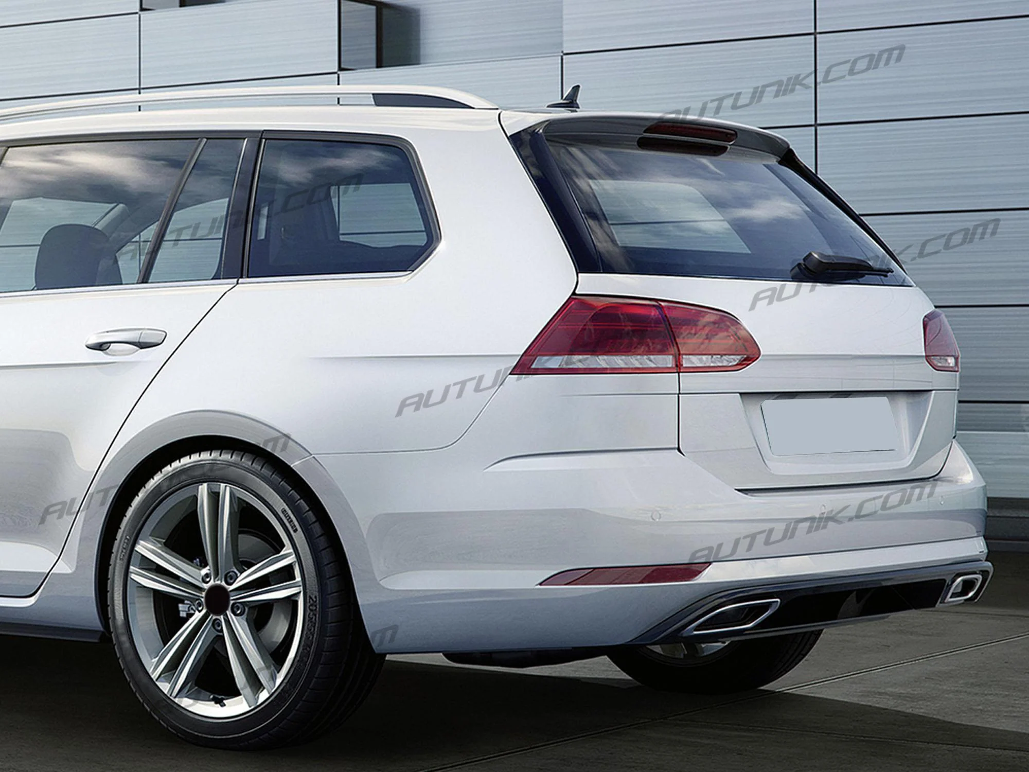 Glossy Black Rear Window Spoiler Side Flaps For VW Golf 7 MK7 MK7.5 Alltrack Variant Wagon vw25 - Image 3