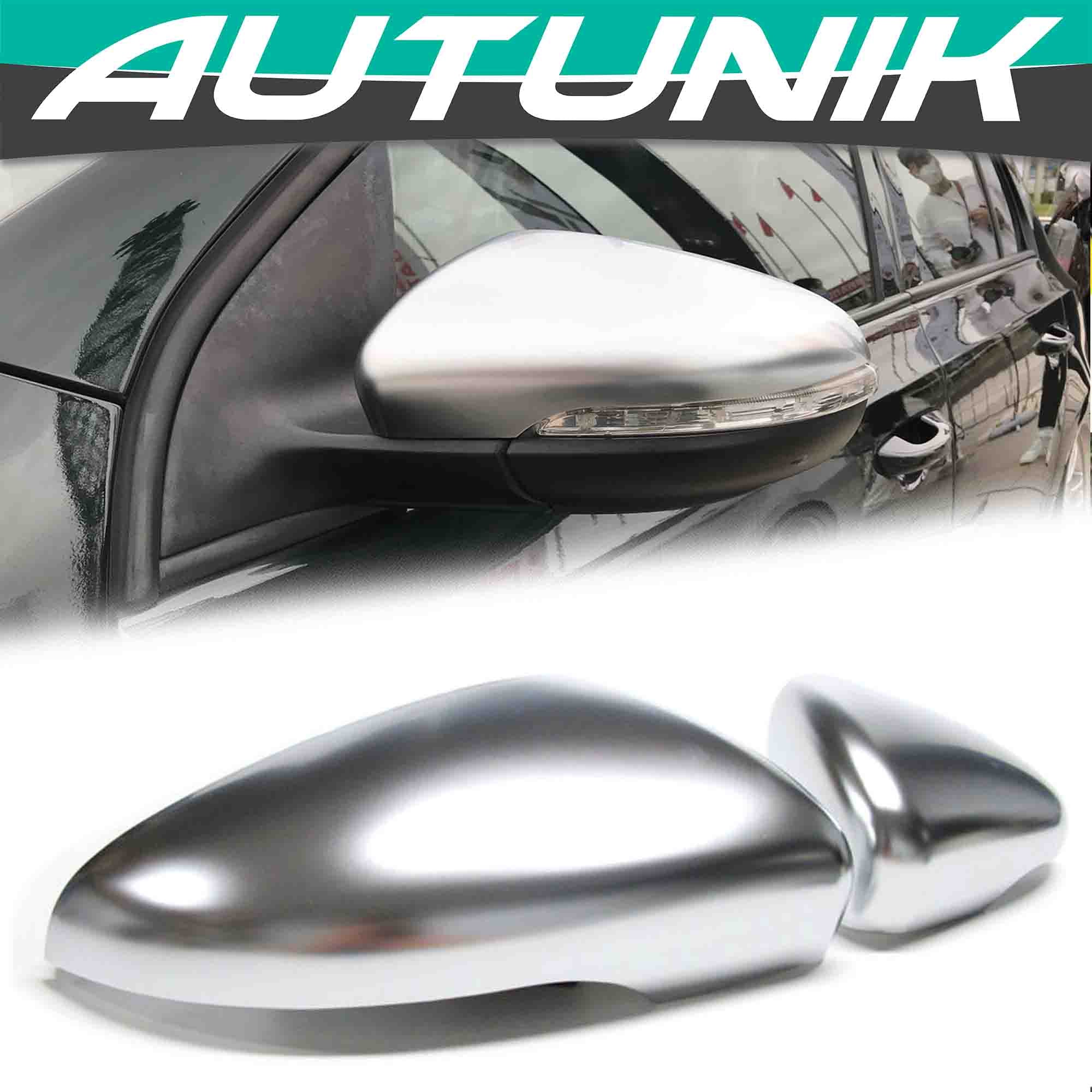 Matte Chrome Side Mirror Cover Caps for VW GOLF 6 MK6 R GTI TSI TDI 2009-2013