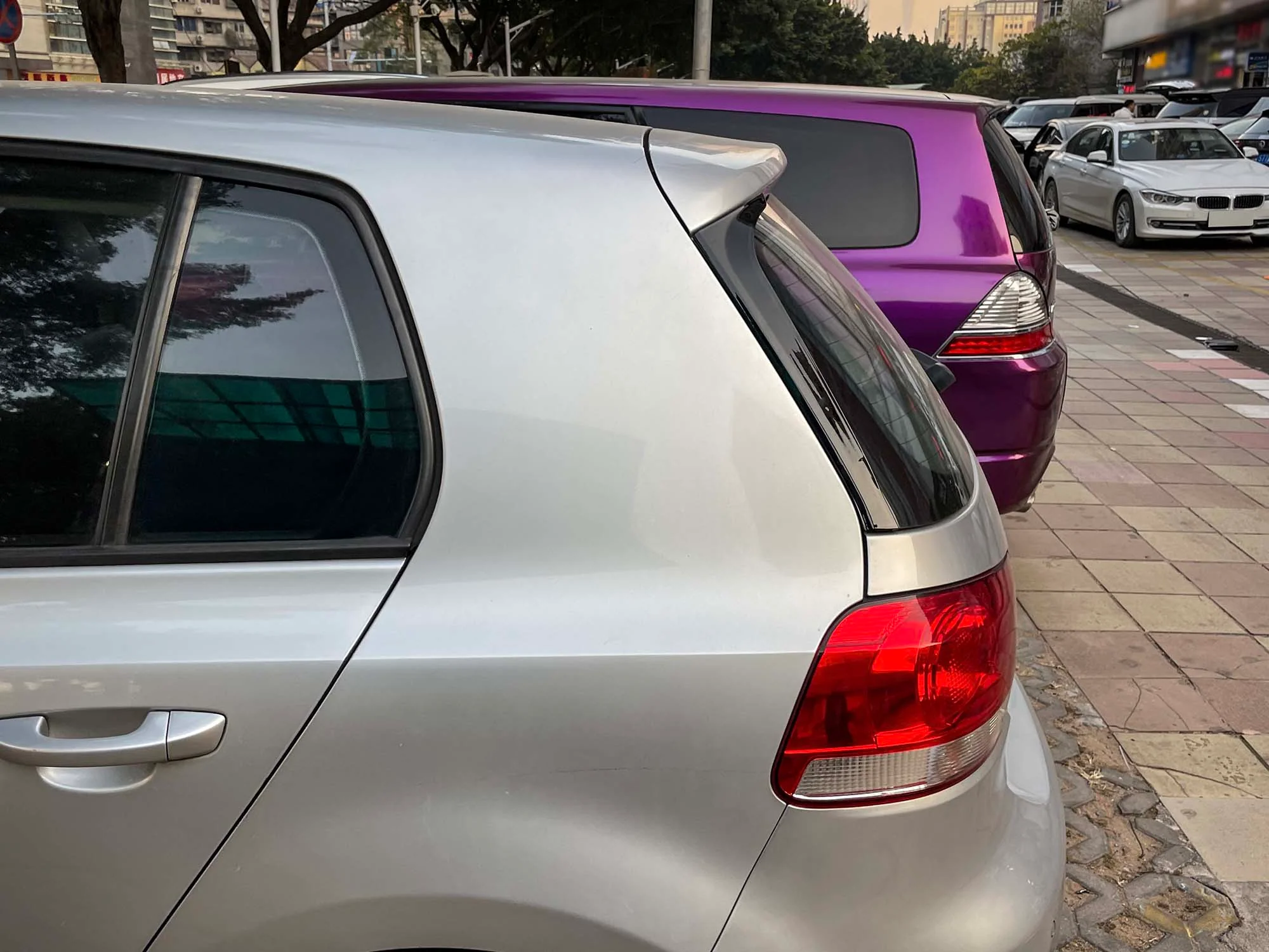 Glossy Black Rear Window Spoiler Side Flaps For VW Golf 6 MK6 TSI TDI vw5 - Image 4