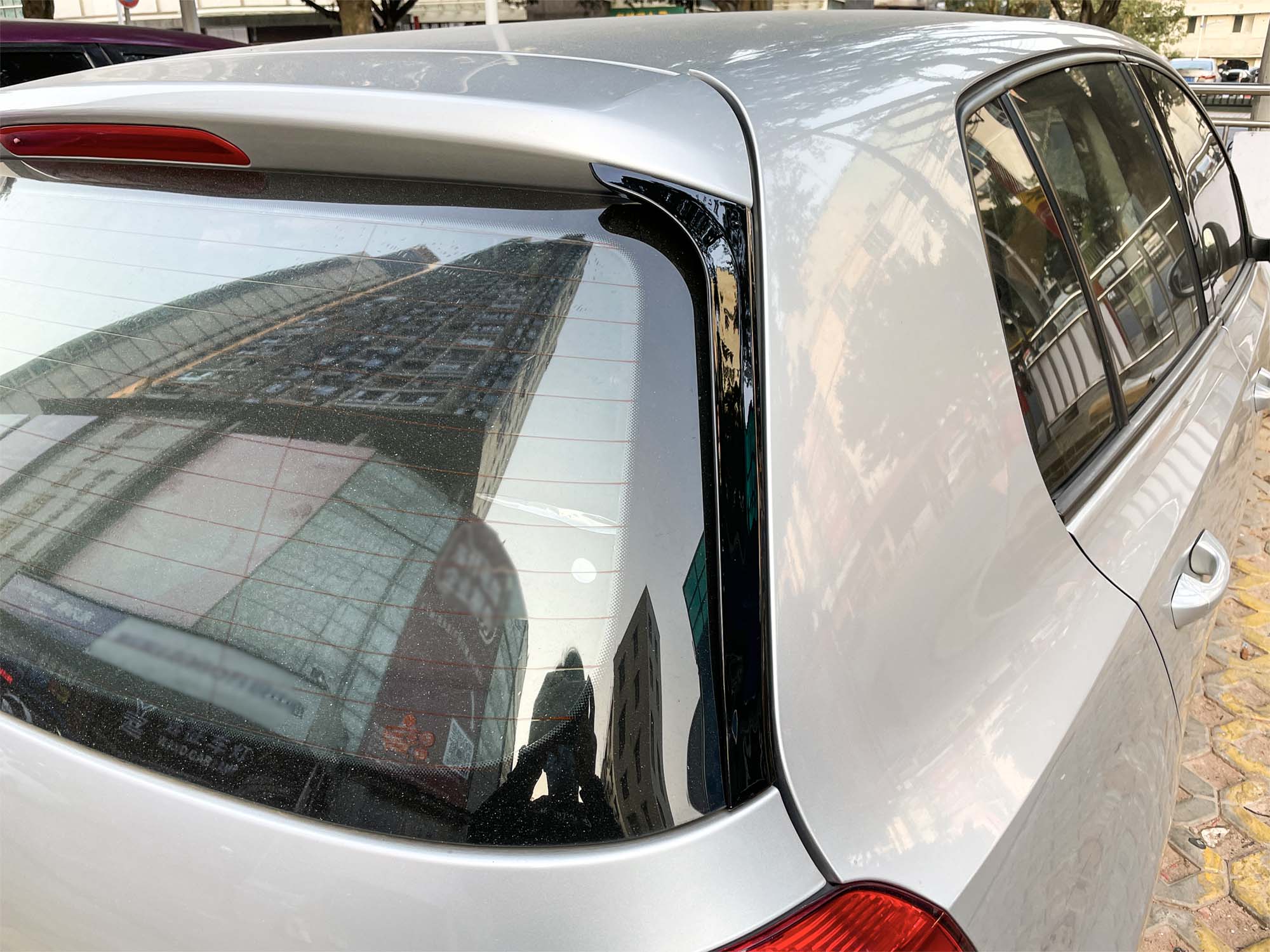 Glossy Black Rear Window Spoiler Side Flaps For VW Golf 6 MK6 TSI TDI vw5 - Image 5