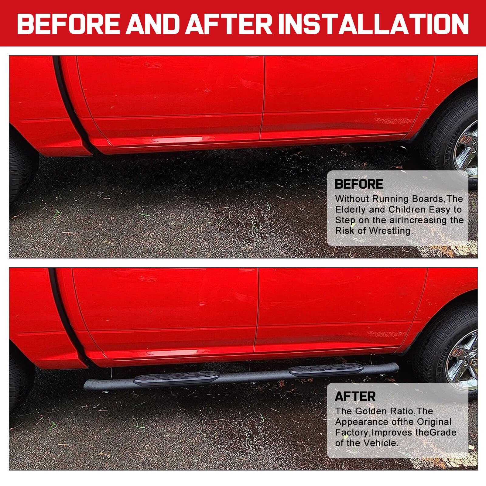 3.5'' Curved Running Boards FOR 2022-2026 Toyota Tundra CrewMax Side Step Nerf Bar - Image 6