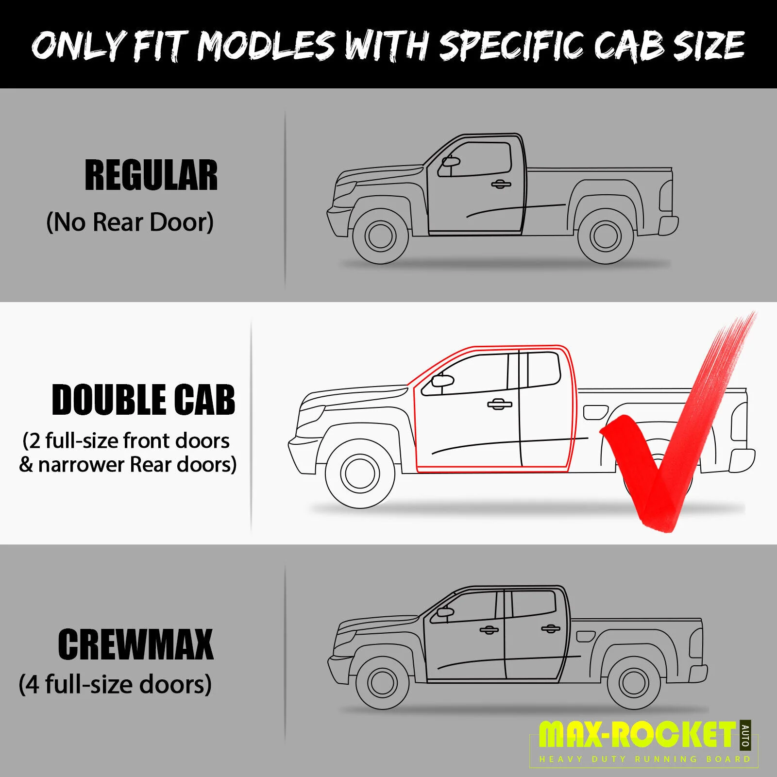 3" Drop Running Boards For 2022-2026 Toyota Tundra Double Cab Side Step Nerf Bar - Image 4