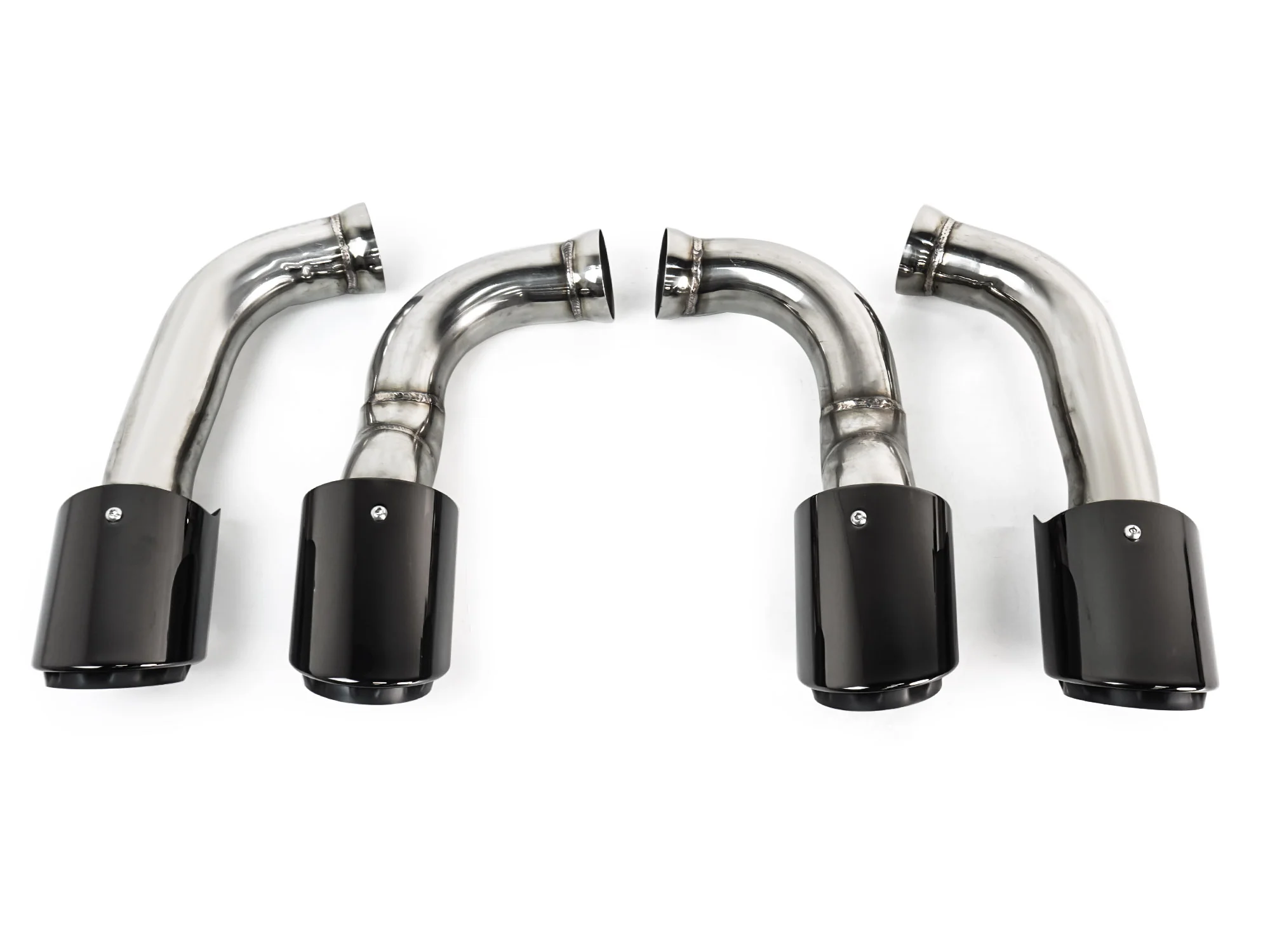 3-Layer Gloss Black Exhaust Tips (Set of 4) for Porsche Cayenne S / GTS / Turbo / Turbo S 2015-2018 - Image 5