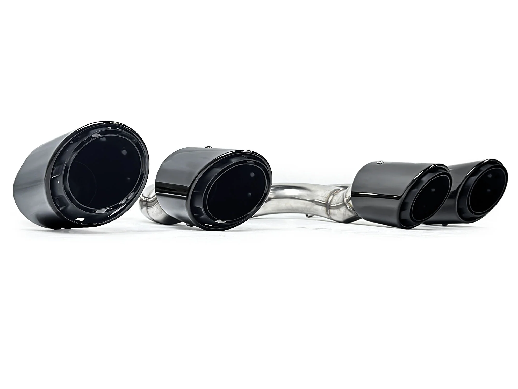 3-Layer Gloss Black Exhaust Tips (Set of 4) for Porsche Cayenne S / GTS / Turbo / Turbo S 2015-2018 - Image 7