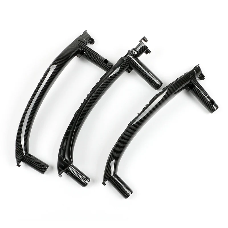 3PCS Carbon Fiber Look Inner Door Handle Panel Pull Trim For BMW X5 F15 X6 F16 2014-2018 - Image 3