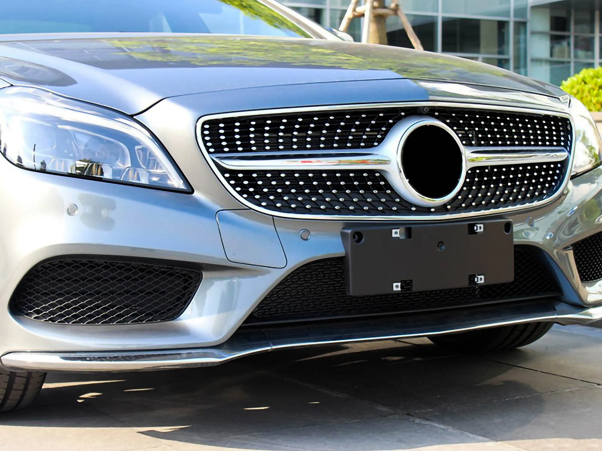 3pcs Chrome Front Bumper Lip Molding Trim For Mercedes W218 CLS CLS400 CLS550 2015-2018 di123 - Image 3