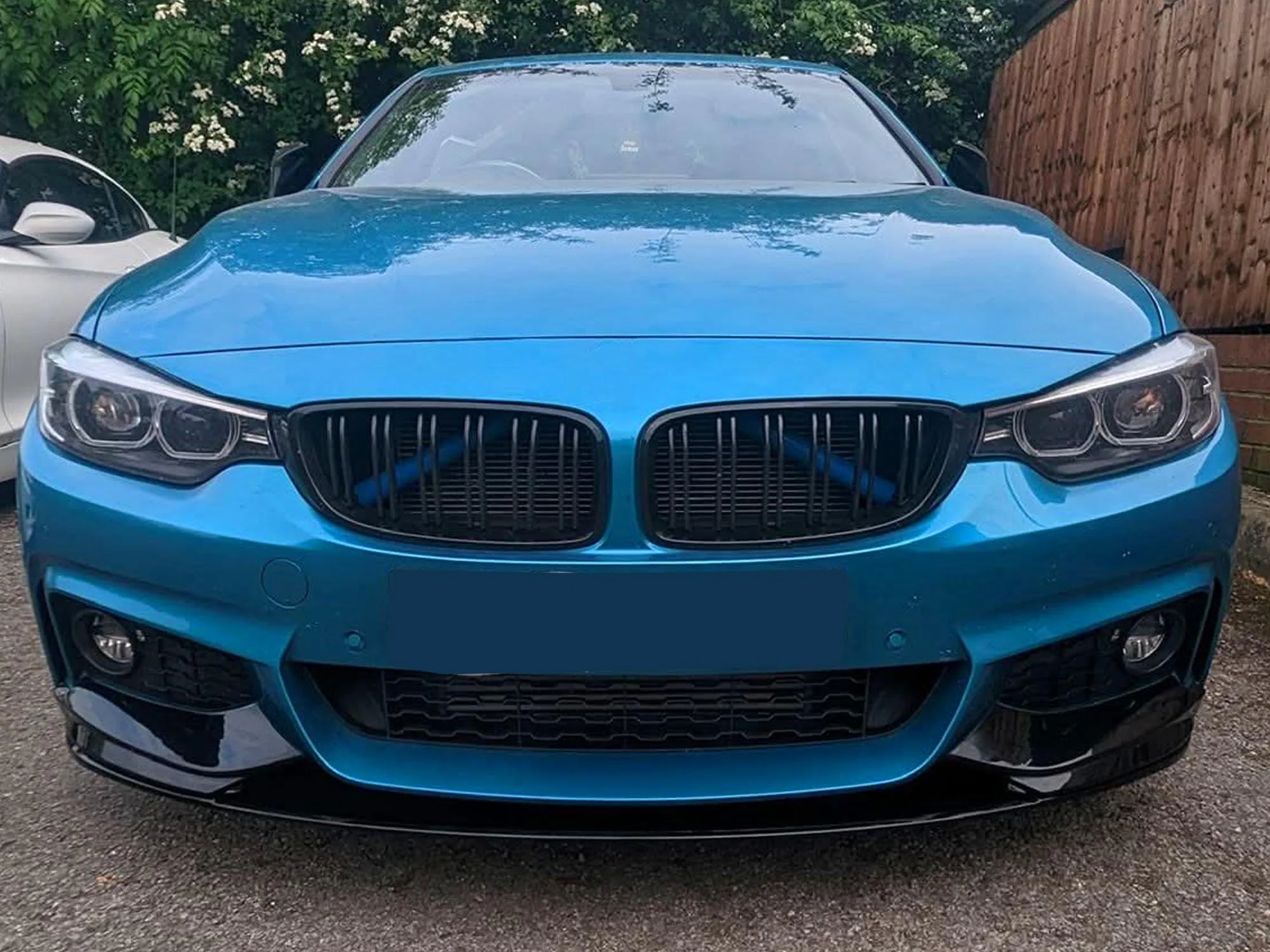 3pcs Front Fog Light Race Grille Black for BMW 4 Series F32 F33 F36 M Sport 2014-2018 - Image 2