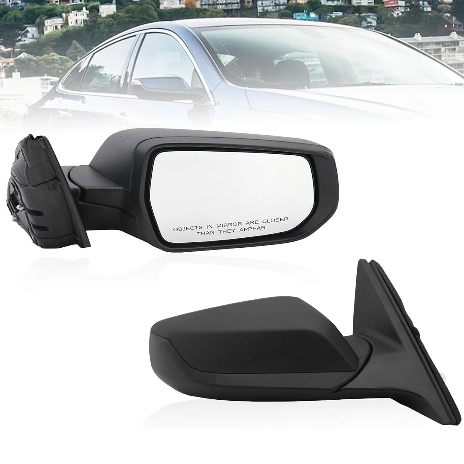 3Pin Textured Black Non-Heated Side Mirror Assembly For Chevrolet Malibu 2016-2020 2022