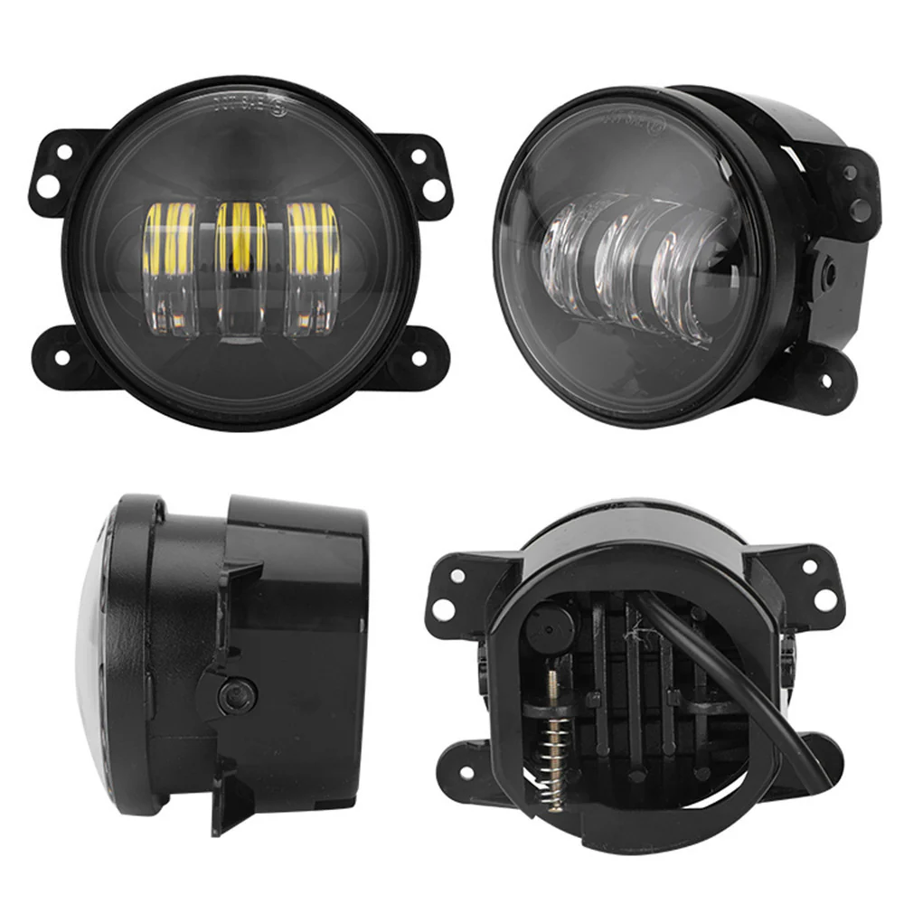 4 INCH LED Fog Lights for Jeep Wrangler JL JT JK Rubicon 2007-2013 - Image 2