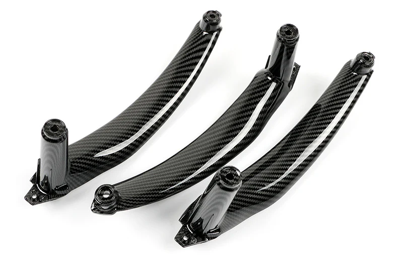 4PCS Carbon Fiber Look Interior Door Handle Pull Panel Trim For BMW X5 E70 X6 E71 2007–2014 - Image 8
