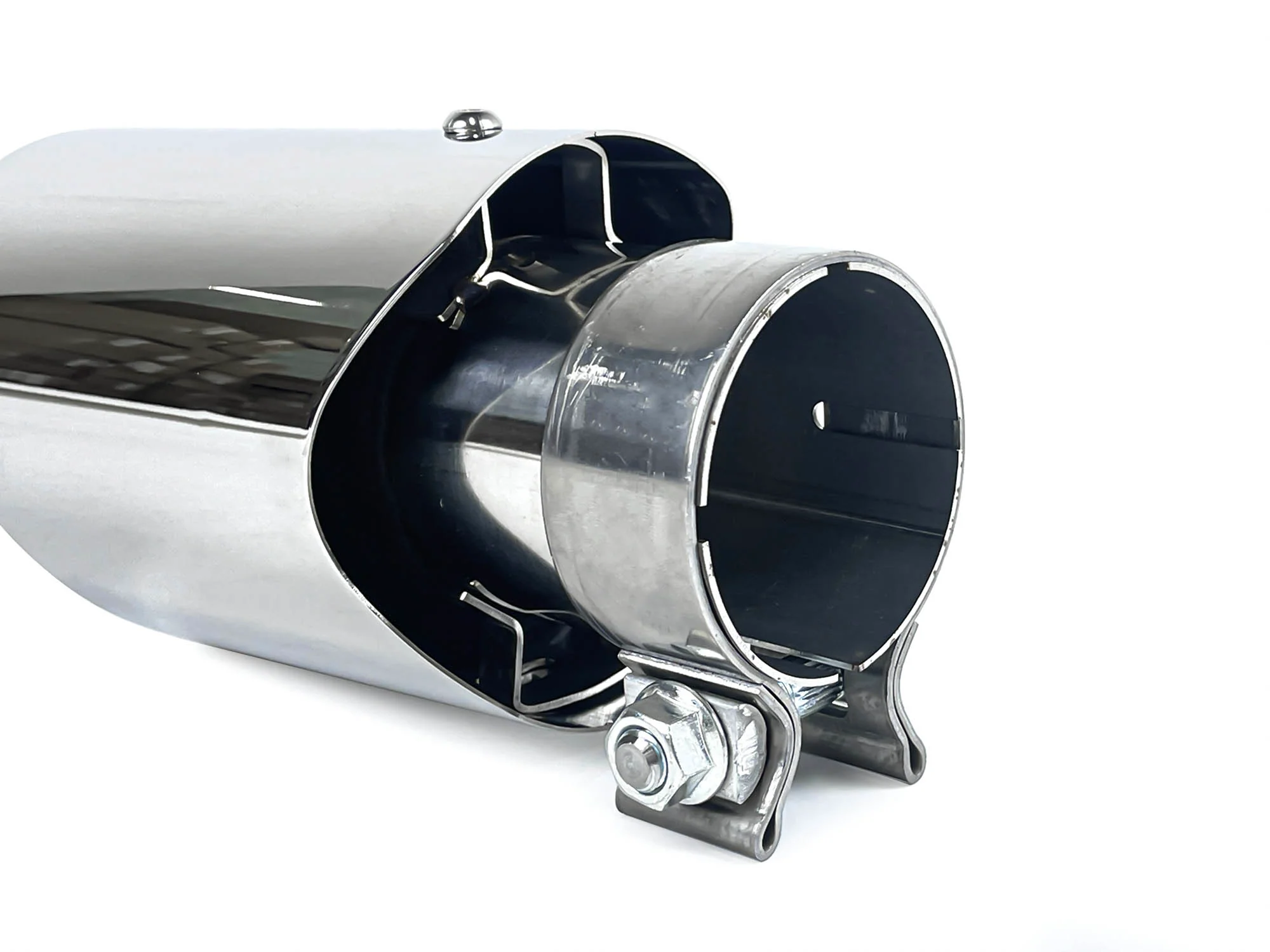 4x 62mm Universal Exhaust Tips Black/Chrome Clamp-On for Porsche Cayenne Macan Panamera - Image 10