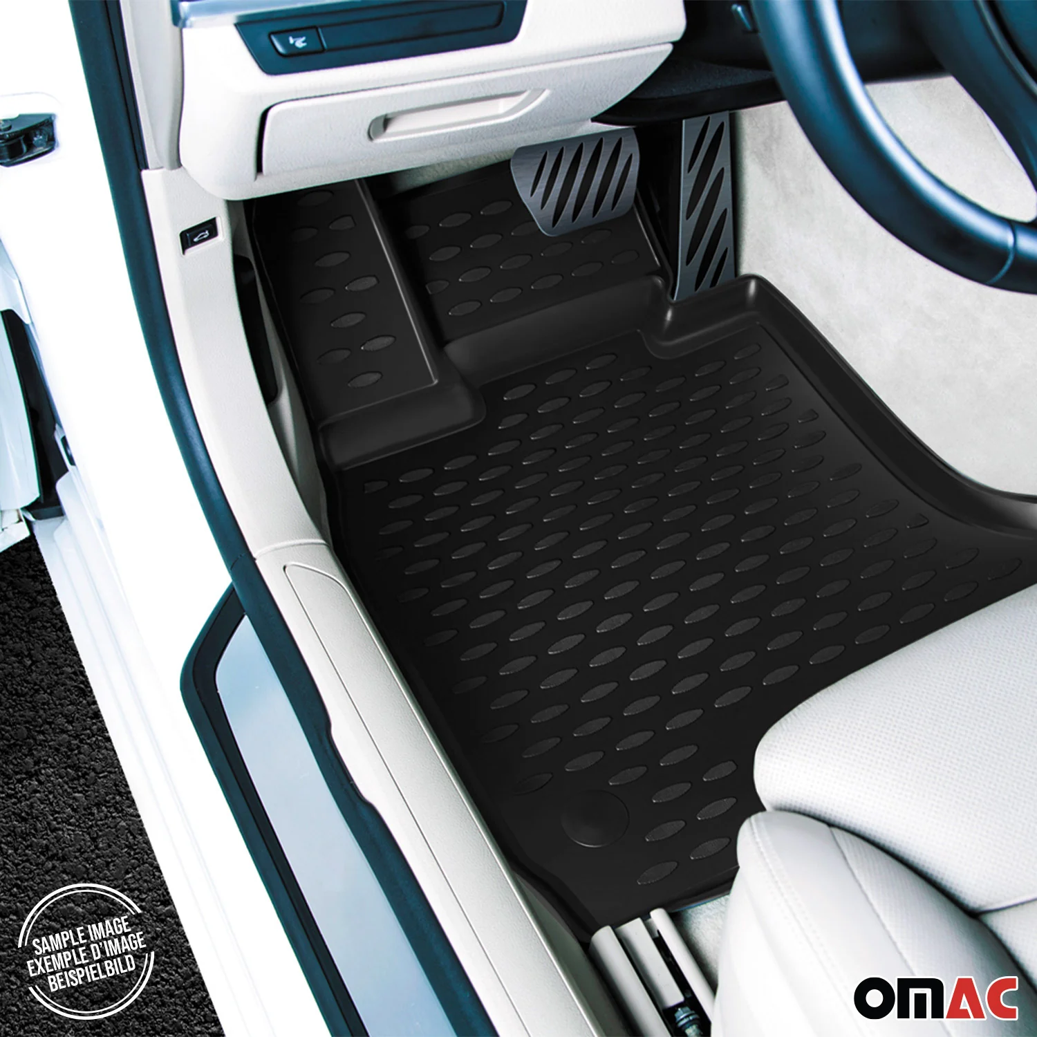 4pcs Floor Mats Liner for Audi A8 L 2002-2010 Black TPE All-Weather - Image 9