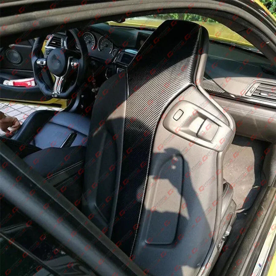 4pcs Front & Rear Front & Rear Seat Back Covers For 2015-2020 BMW F80 M3 F82 M4 Prepreg Carbon Fiber Seat Back Trims - Image 3