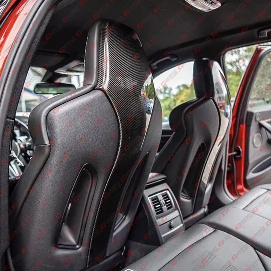 4pcs Front & Rear Front & Rear Seat Back Covers For 2015-2020 BMW F80 M3 F82 M4 Prepreg Carbon Fiber Seat Back Trims - Image 4