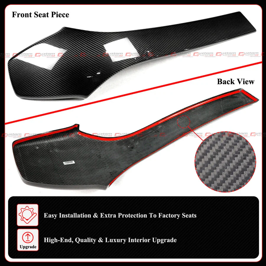 4pcs Front & Rear Front & Rear Seat Back Covers For 2015-2020 BMW F80 M3 F82 M4 Prepreg Carbon Fiber Seat Back Trims - Image 9