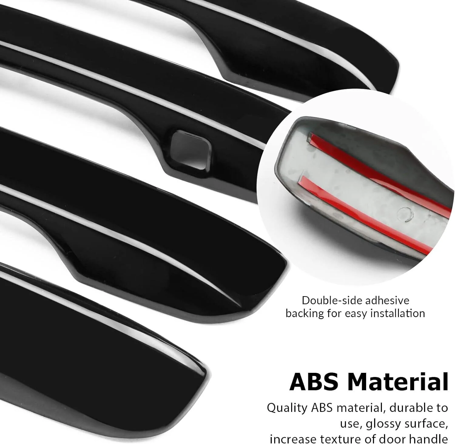4pcs Gloss Black Handle Covers w/ Front Smartkey For 2023-2026 Honda Accord - Image 3