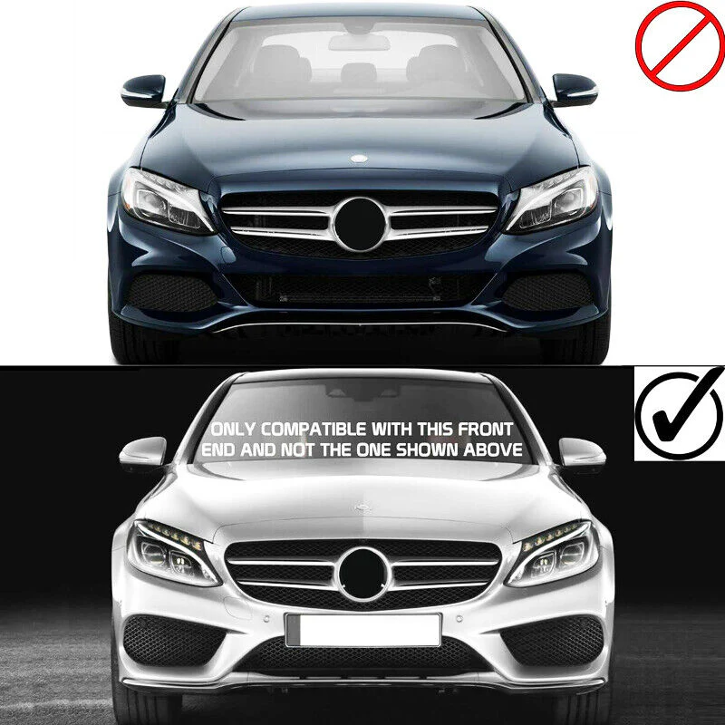 4pcs Front Fog Light Cover Grill Trims For Mercedes C-Class W205 C300 C43 AMG 2015-2018 - Image 3