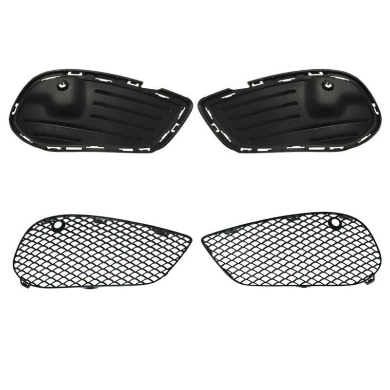 4pcs Front Fog Light Cover Grill Trims For Mercedes C-Class W205 C300 C43 AMG 2015-2018 - Image 4