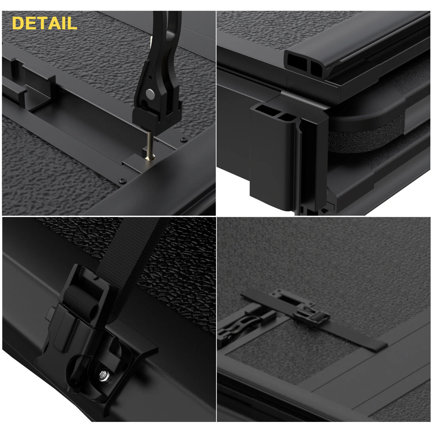 5.5FT FRP Hard Bed Tonneau Cover 3-Fold For 2022-2026 Toyota Tundra Truck - Image 7