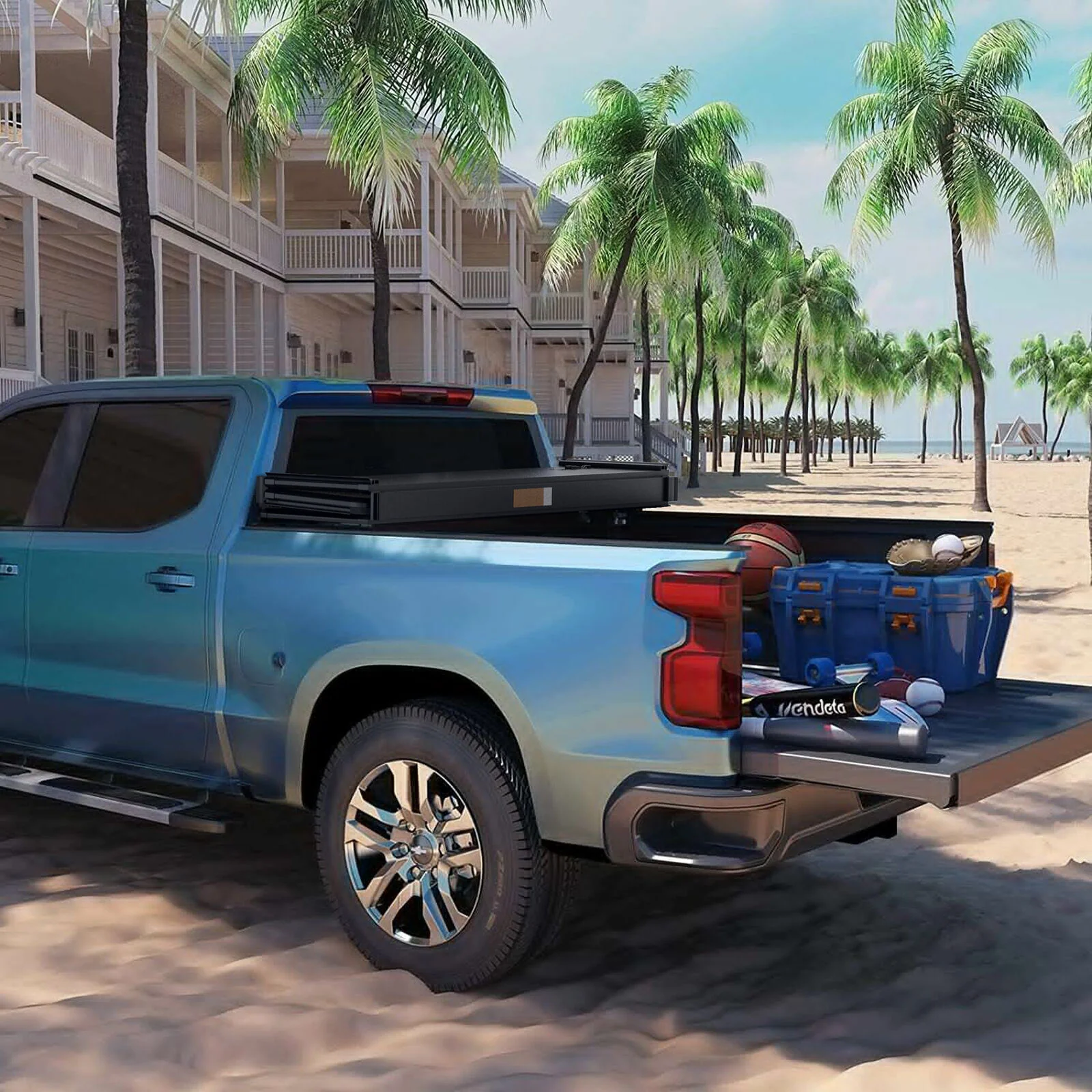 5.5FT FRP Hard Bed Tonneau Cover 3-Fold For 2022-2026 Toyota Tundra Truck - Image 9