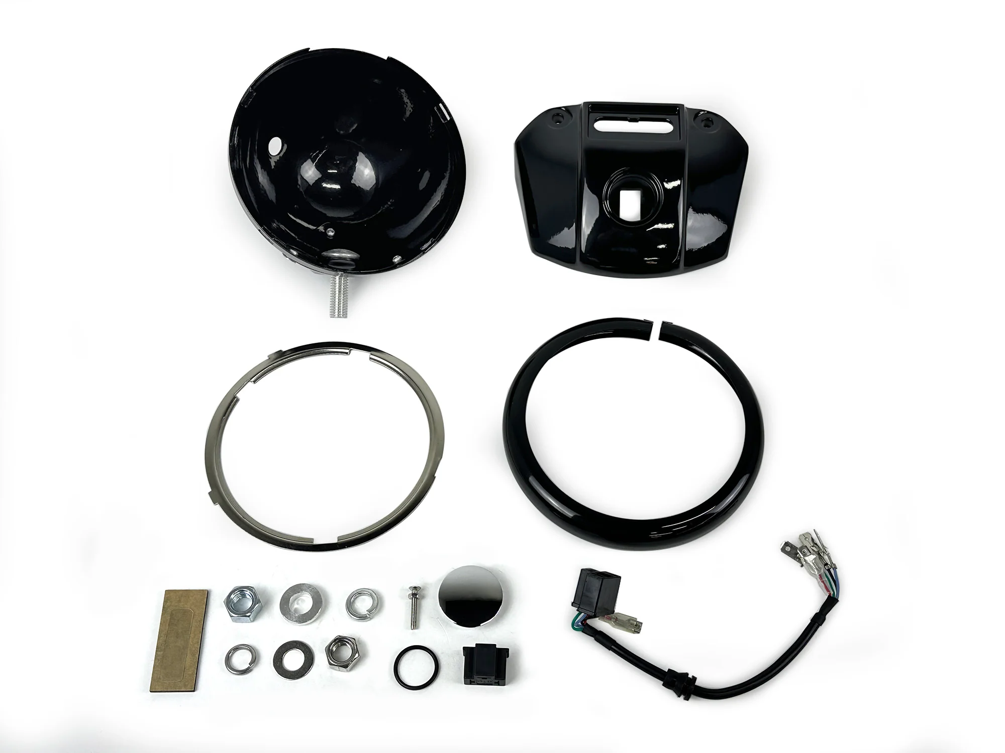 5.75" Headlight Housing Bucket Mount Bracket Fit For Harley Sportster XL883 1200 Gloss Black - Image 4