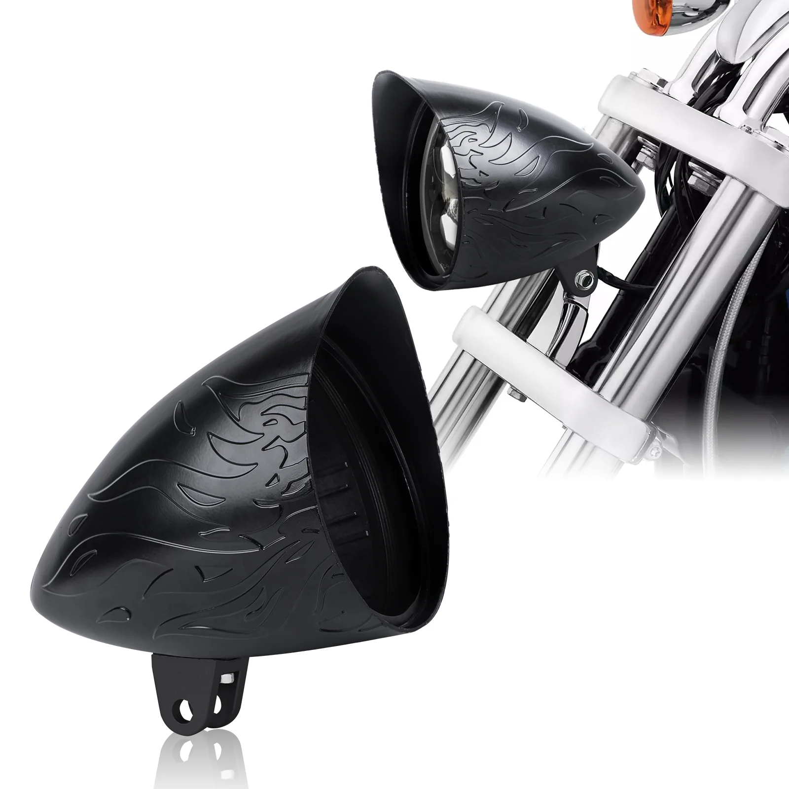 5.75 inch Headlight Housing Bucket Mount Bracket for Harley Sportster Dyna