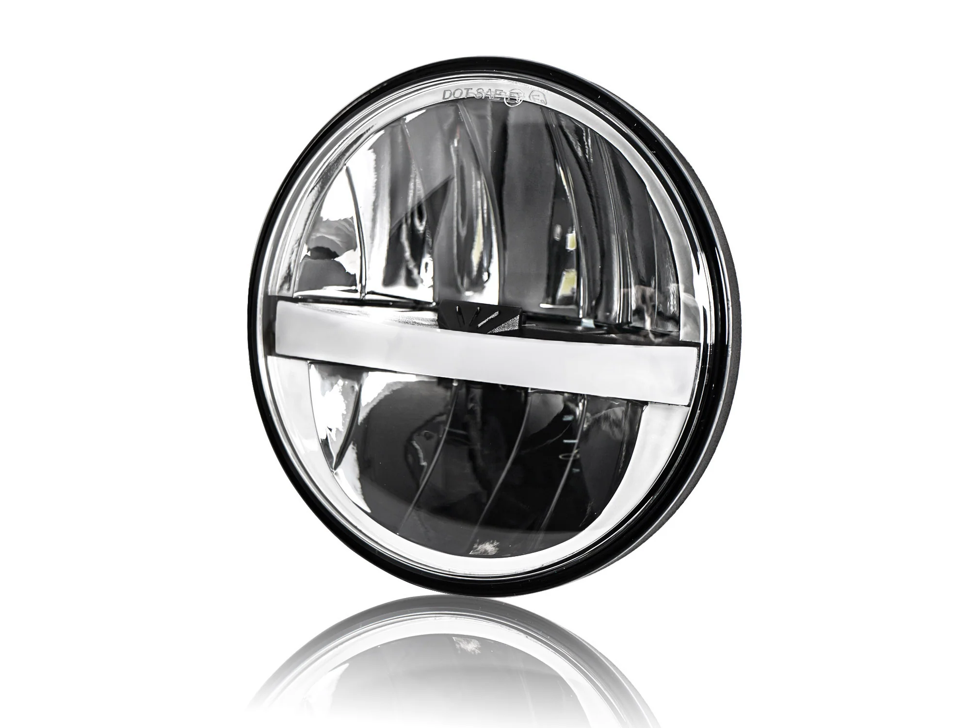 5-3/4” Round LED Headlight Hi/Lo Beam + Halo for Harley, Honda, Yamaha, Indian, Bobber - Image 10