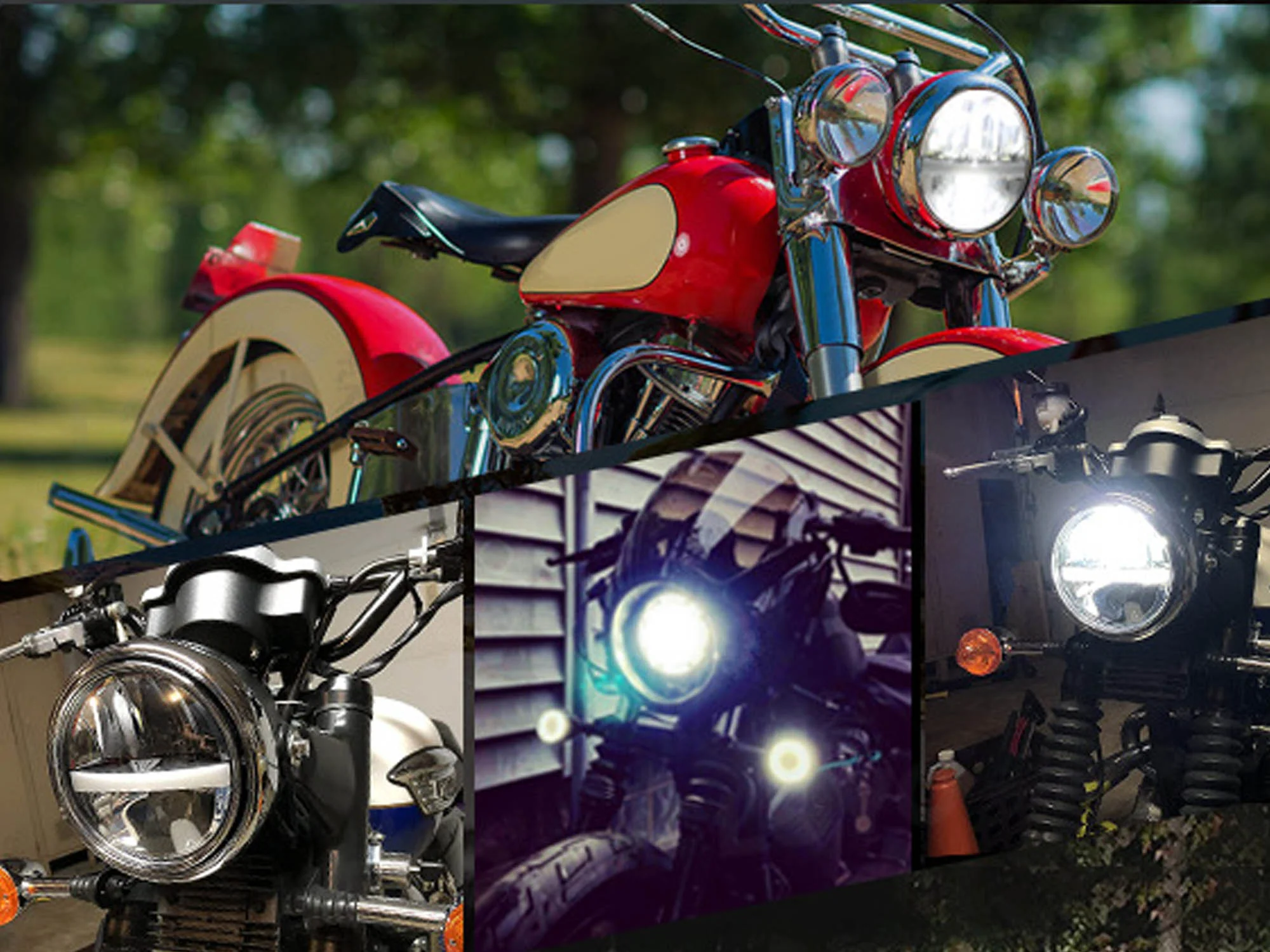 5-3/4” Round LED Headlight Hi/Lo Beam + Halo for Harley, Honda, Yamaha, Indian, Bobber - Image 4