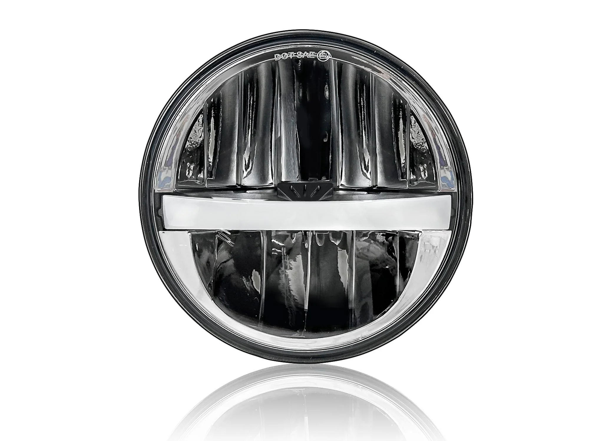 5-3/4” Round LED Headlight Hi/Lo Beam + Halo for Harley, Honda, Yamaha, Indian, Bobber - Image 8