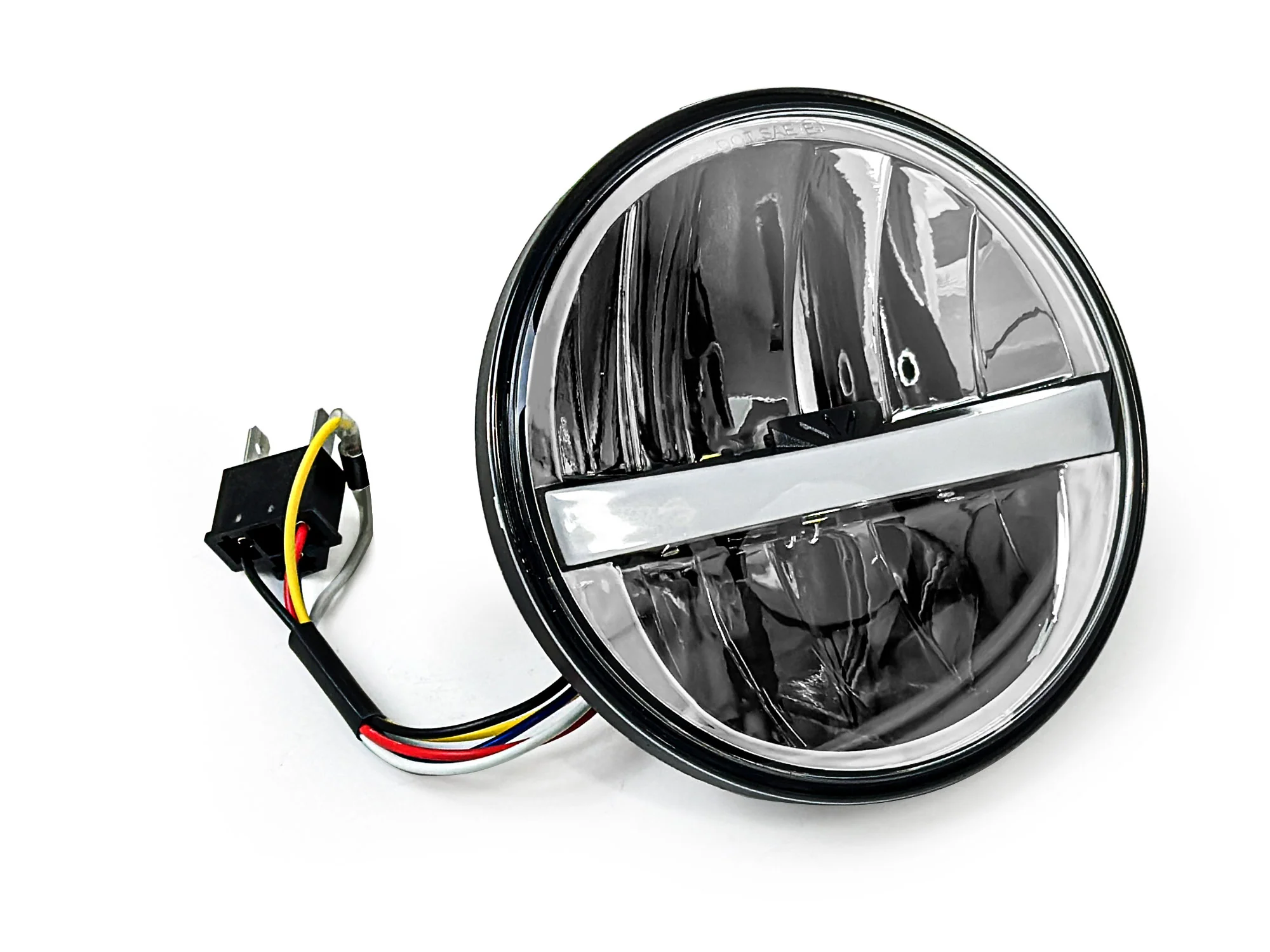 5-3/4” Round LED Headlight Hi/Lo Beam + Halo for Harley, Honda, Yamaha, Indian, Bobber - Image 9