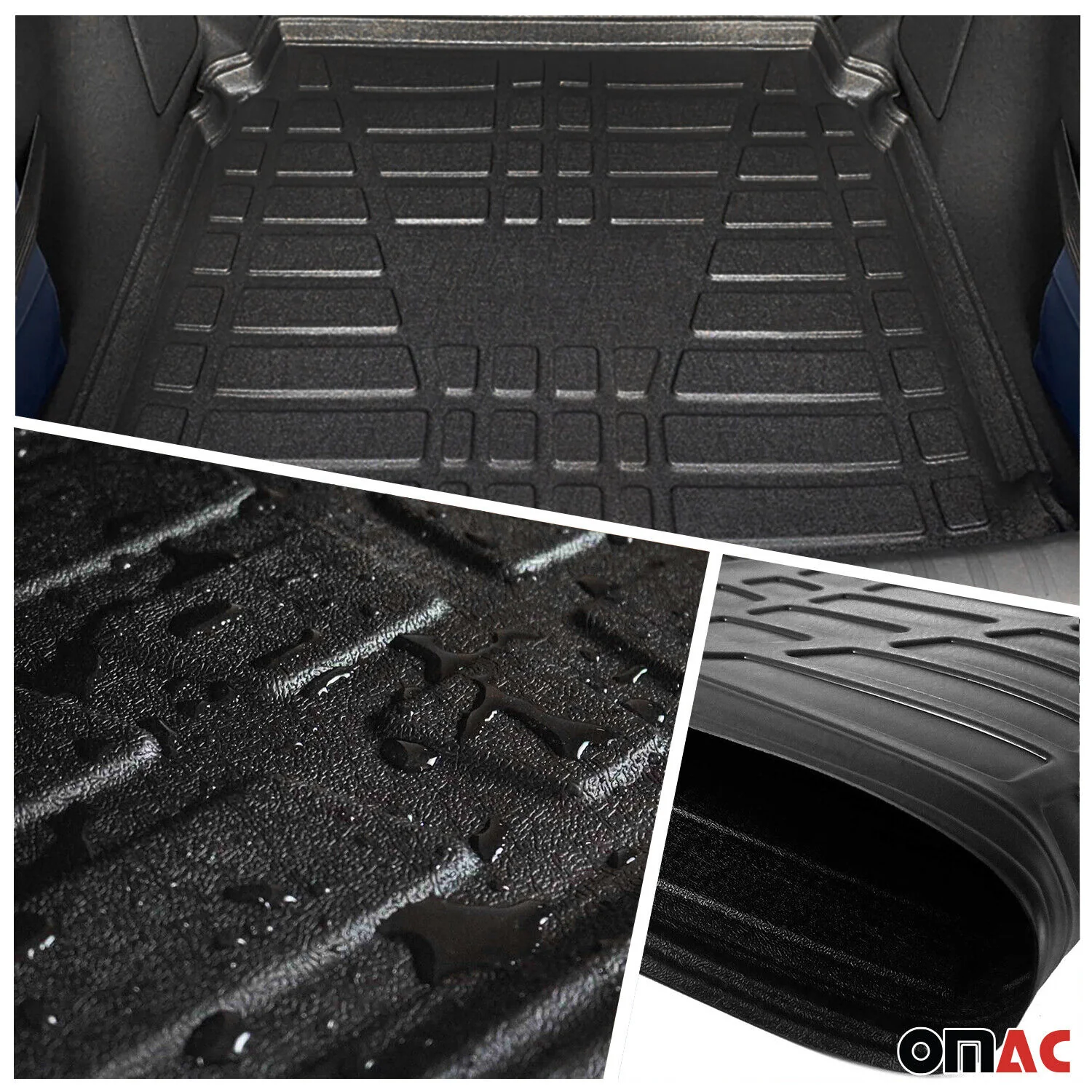 5Pcs Floor Mats Cargo Liner Set for Audi Q5 SQ5 2009-2017 Black - Image 2