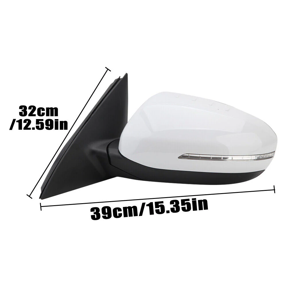 5Pin Left Driver Side Mirror White Turn Signal Manual Fold For Kia Optima 2011-2013 - Image 14