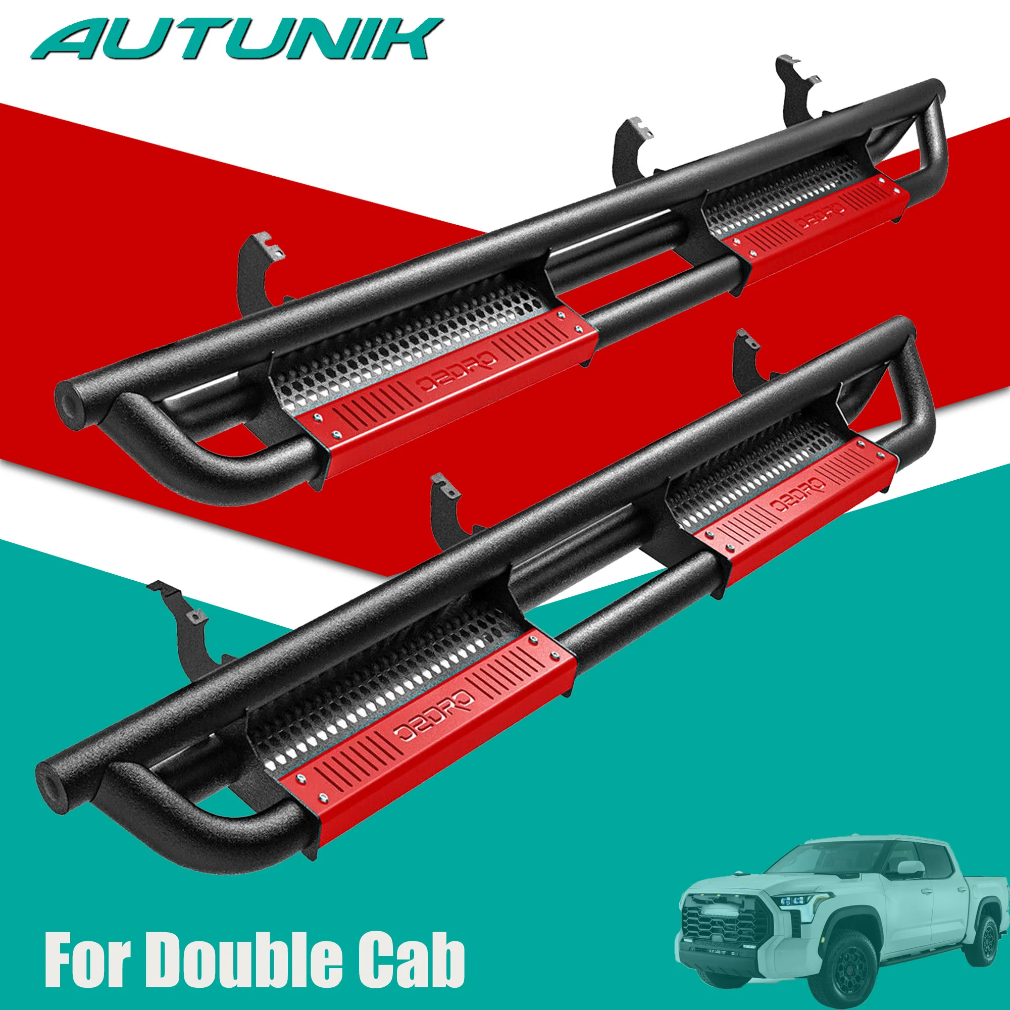 6'' Running Boards for 2022-2026 Toyota Tundra Double Cab 6" Bars Side Step